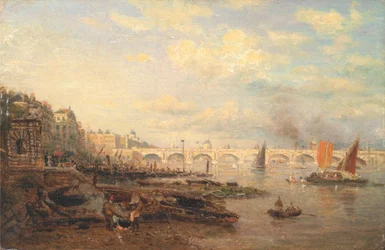 A Temze és a Waterloo híd a Somerset House-tól
