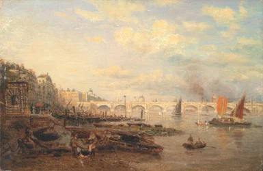 A Temze és a Waterloo híd a Somerset House-ból