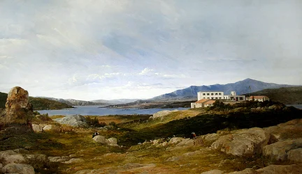 Kilátás Garibaldi villájára, Caprera, Szardínia