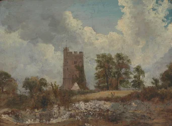 Táj egy templommal