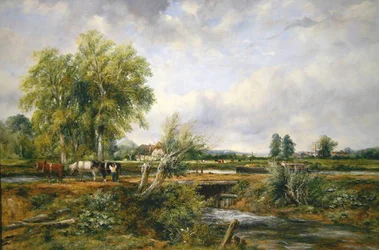 Pásztori táj (olaj, vászon)
