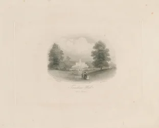 Trentham Hall: metszet (matricás), nd [c 1843] (nyomtatás)