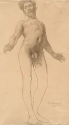 Álló férfiakt, 1885
