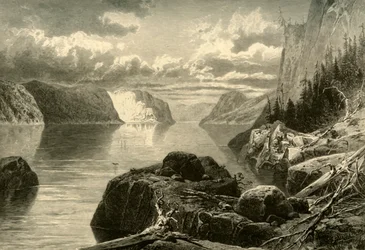 „Point Noir, Trinity Rock és Cape Eternity, Saguenay River”, 1870.