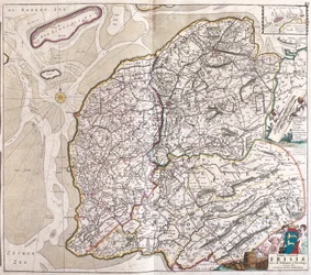 Friesland térkép (Németország) (rézkarc
