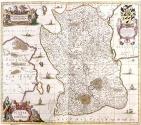 Scany térképe (Svédország) (rézkarc