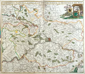 Namur grófjának térképe (Belgium) (rézkarc