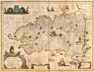 Bretagne hercegének térképe (Franciaország) (rézkarc