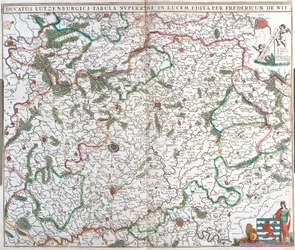 Luxemburg hercegének térképe (rézkarc