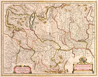 Milánói Hercegség térképe (Olaszország) (rézkarc