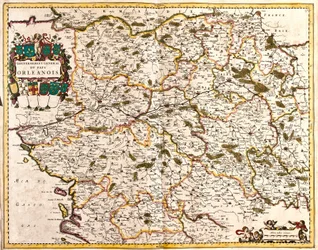 Az orleáni ország kormányának térképe (Franciaország) (rézkarc