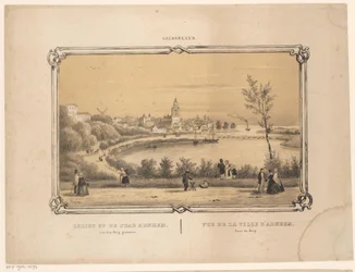 Kilátás Arnhemre Arnhem városának kilátása a den Bergből (cím a tárgyon) Gelderland (sorozat címe az objektumon)