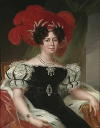 Desire Clary, Suede et Norvege consort – Desideria (1777-1860), Svédország és Norvégia királynőjének portréja, Westin, Fredric (1782-1862). Olajfestmény