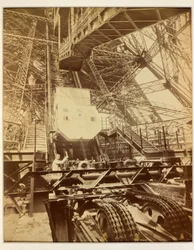 Berendezés az Eiffel-torony liftrendszerének működtetésére, 1888 körül