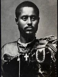 Ras Makonnen (1852-1906), tábornok és az etiópiai Harar tartomány kormányzója portréja.