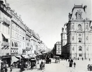 A rue de Rivoli és az új Hotel de Ville, 1882 körül