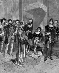 (Cardanus Hieronymus) Gerolamo Cardano (Jerome Cardan), olasz orvos, matematikus és filozófus (1501-1576), VI. Eduárd angol király horoszkópjának bemutatása. a „Népszerű tudománytörténet, találmányok és felfedezések az első századoktól ig