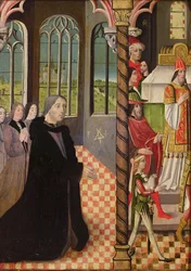 Egy adományozó három lányával és Joachim felajánlása, 1485-95
