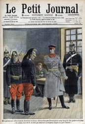 Egy német tábornok hazaszeretet leckét ad két francia dezertőrnek (egy határ menti ezred sárkányának).