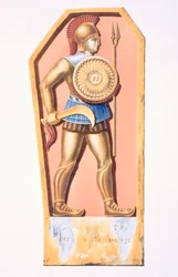 Egy likaóniai katona, a törökországi Konya-i kolónia sírkövének másolata a Description de lAsie Minore-ból, amelyet az 1833-37-es francia kormány parancsára Charles Texier készített, 1847-ben, Párizs