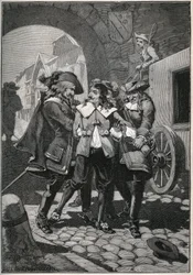 Johann Friedrich Bottger (Boettger) (1591-1624) elrablása a szászországi Frederic-Augustus (Frederic Augustus) katonái által, az úgynevezett „erőd”