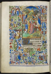 Add hozzá Ms 18850 f.221v, Hours of the Passion [Lauds]. Krisztus árulása, az Órák könyvéből (The Bedford Hours) 1410-30 körül (tinta, szín és arany pergamen)