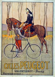 Reklám a Peugeot kerékpárok számára