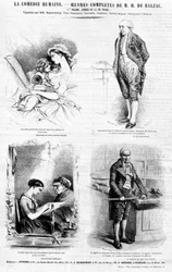 Balzac műveinek reklámoldala - a „Charivari”-ban, 1842. július