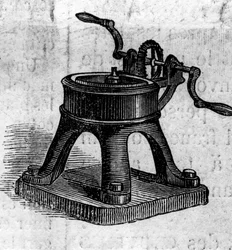 Mezőgazdasági gép: az 1860-as párizsi mezőgazdasági kiállításon jelenlévő csavarozó. Metszet a „” Le Monde Illustré”” 168. számában, június 30