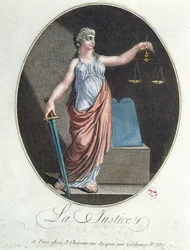 Az igazságosság allegóriája, J. Chereau, Párizs, 1792