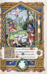 Angyali üdvözlet a pásztoroknak, I. Francois számára készült Órakönyvből, 1532-1540