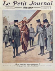 Károly és Zita királyné letartóztatása Győrnél, miután 1921-ben második sikertelen kísérlete volt Magyarország trónjának visszaszerzésére, a Le Petit Journal címlapja, 1921. november 6.