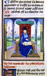 Assaron, a Histoire des Philosophes-ból, 15. század vége (vellum)
