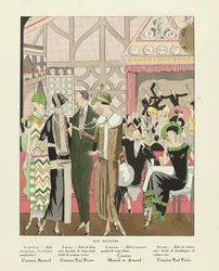 Aux Accacias .., az Art-Gout-beaute-ból, kiadó 1924 (pochoir Print)