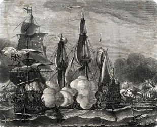 „A Bantry-öböli csata haditengerészeti harca 1689. május 11-én, egy héttel a kilencéves háború kihirdetése előtt (a Bantry-öböli csata haditengerészeti harca 1689. május 11-én, egy héttel a kilencéves háború kihirdetése előtt) Lahure-ból „Po