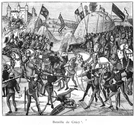 Crecy-i csata 1346-ban, a Froissarts Chronicles másolata