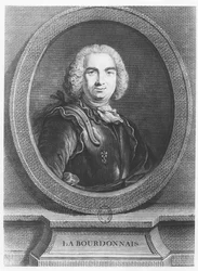 Bertrand François Mahé, La Bourdonnais grófja (metszet)