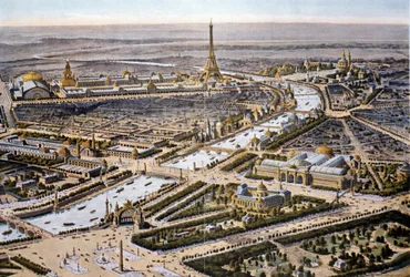 Madártávlat az 1900-as párizsi kiállításról (chromo)