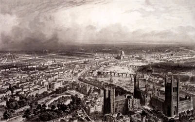 London madártávlatából, 1840-55 körül