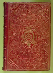 Könyvborító Armand-Jean du Plessis, Richelieu bíboros (1585-1642) címerével (vörös bőr és arany)
