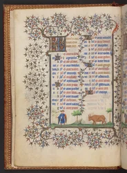 Book of Hours, Add MS 32454 f.3v, Franciaország