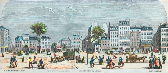 Boulevard des Filles du Calvaire és Boulevard du Temple - Rue Pont aux Choux - Rue des Filles-du-Calvaire - Rue Saintonge - „Tableau-de-Paris”-ba vésette Edmond Texier 1852
