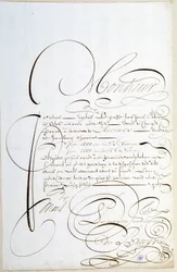 Kalligráfia: Francois de Bruyn 1678 körüli kalligráfusa.