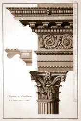 Capital & Entablature, Maison Carrée, Nimes, Franciaország