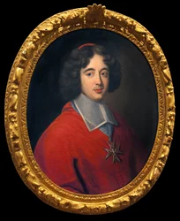 de Bouillon bíboros, Tournus apátja 1660-tól 1715-ig, a hotel dieu építésének kezdeményezője. Névtelen festészet, francia művészet 17. század. Hotel Dieu, Musee Greuze, Tournus.