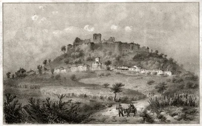 Preny vára. (metszet, 1860 körül)