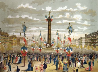 Quatorze Juillet ünnepe a Place de la Bastille-ban, Párizsban, 1880. július 14.