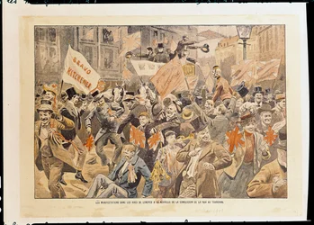 Ünnepségek London utcáin a transzvaali békekötés hírét követően, 1902. május (nyomtatás)