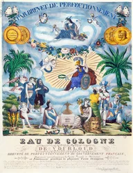 Tanúsítvány egy kölni vízhez, J. F. Vourloud, 1825 körül