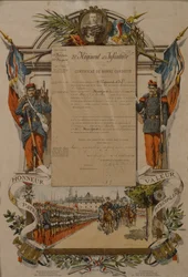 Jó magaviseletről szóló bizonyítvány, 37. gyalogezred, 1896